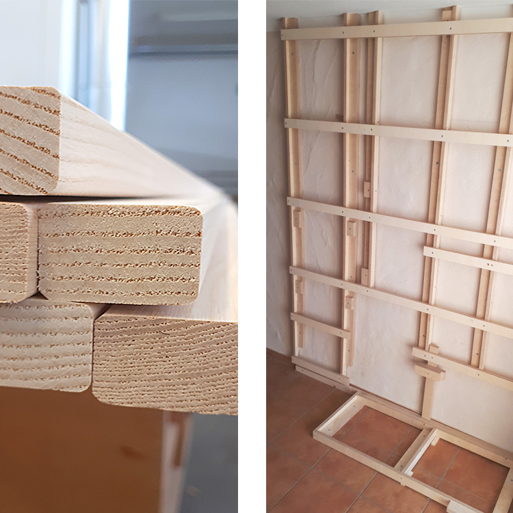 Entstehung-Holz Entstehung der Unterkonstruktion