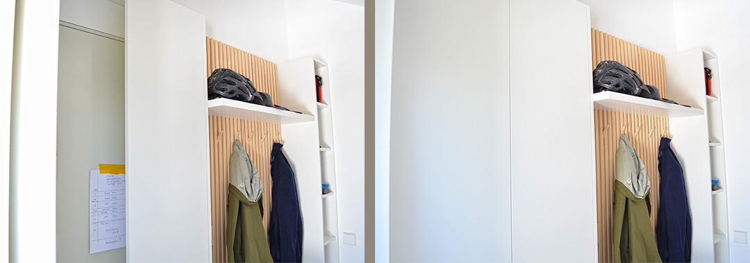 Sicherungskasten-offen-geschlossen Gardarobe mit Verkleidung für Sicherungskasten